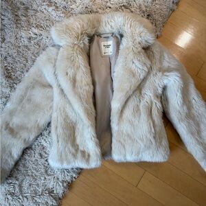 Abercrombie & Fitch Cream Teddy Jacket